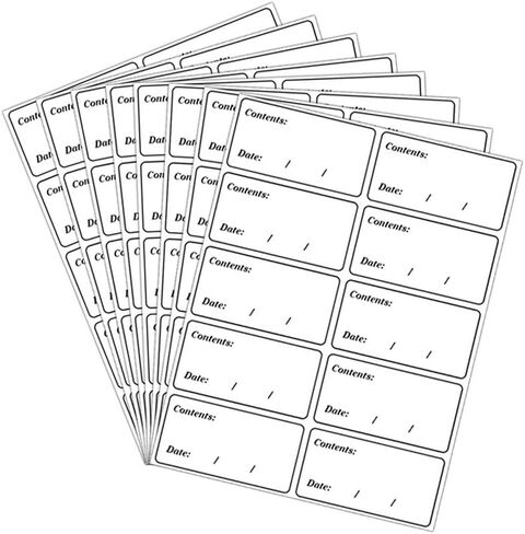 30 ورقة 300 قطعة من ملصقات التخزين القابلة للإزالة المقاومة للماء للثلاجة والفريزر، ملصق ورقي ذاتي اللصق لفريزر الطعام، ملصقات التاريخ، مقاومة للماء والزيت لمطاعم ثلاجة المطبخ in Kuwait