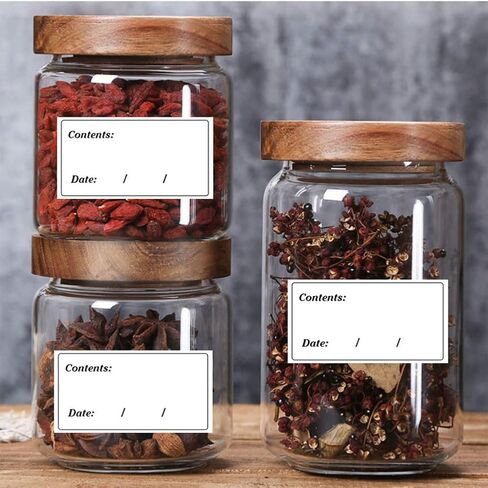 30 ورقة 300 قطعة من ملصقات التخزين القابلة للإزالة المقاومة للماء للثلاجة والفريزر، ملصق ورقي ذاتي اللصق لفريزر الطعام، ملصقات التاريخ، مقاومة للماء والزيت لمطاعم ثلاجة المطبخ in Kuwait