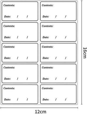 30 ورقة 300 قطعة من ملصقات التخزين القابلة للإزالة المقاومة للماء للثلاجة والفريزر، ملصق ورقي ذاتي اللصق لفريزر الطعام، ملصقات التاريخ، مقاومة للماء والزيت لمطاعم ثلاجة المطبخ in Kuwait