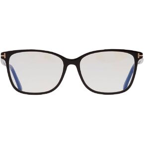 Eyeglasses Tom Ford FT 5842 -B 001 Shiny Black,"t" Logo/Blue Block Lenses