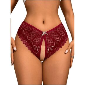 SOLY HUX Women's Lace Panties Cut Out Criss Cross Back Brief Underwear Panty