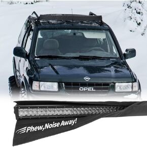 52 inch Universal Curved and Straight Led Light Bar Cover Silenceing Sound Noise and Whistling New Special Material Inside and ouside Wind Dust Snow Scratch Water-Resistant Vibration Dampener