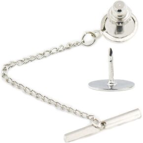 Fujiyuan 20 Sets 10mm 3/8" Vintage Locking Tie Tac Tack Guard Clutch Backs Chain Screw-Style Clutch for a Secure Hold Pad Pins Nickel
