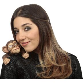 Ghoulish Buddies Funny Monkey On My Shoulder Sitter Halloween Prop Latex Clip-on Brown
