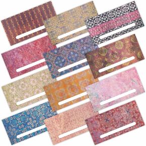 PARTH IMPEX 120 Pack Gift Envelopes for Cash - 3.5" x 7" Vintage Rustic Design - Decorative Fancy Colorful Money Saving Holder Card for Shagun Christmas Birthday Baby Shower Wedding Graduation