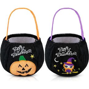 Mr. Pen- Mini Halloween Bags, 3Pack, Felt Halloween Goody Bags, Halloween Candy Bags Treat Bags, Halloween Bags for Candy, Halloween Goodie Bag