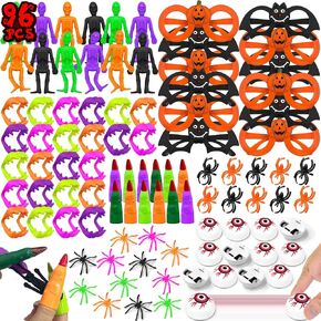 144 PCS Halloween Party Favors 24 Pack Prefilled Small Plastic Witch Cauldron Halloween Toys in Bulk Halloween Prizes Gifts Miniatures for Kids Trick or Treat Halloween Party Prizes Toys