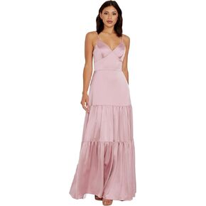 Dress the Population Women's Tess Fit and Flare Floor Length Dress