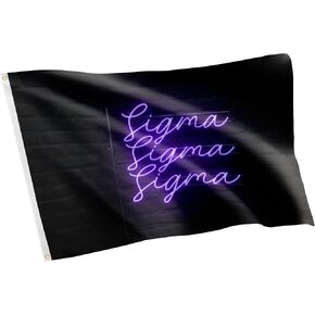 Desert Cactus Sigma Sigma Sigma Flag Tri Sigma Sorority Banner 3x5 feet Sign Decor (Flag - Neon Sign)