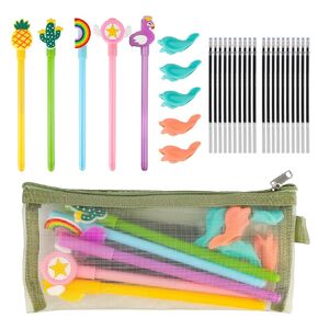 Magic Pens with Grips and Refills, Reusable Invisible Ink Pen for Kid's Handwriting Practice Kit, Children's Writing Practice Aids for Lefties and Righties