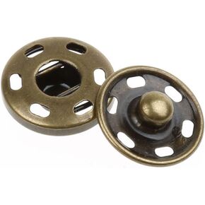 Cotowin Sew-On Snaps,Bronze Press Buttons,Pack of 10,15mm