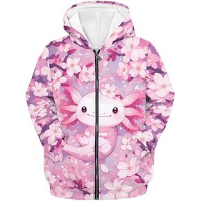 Kids Zipper Sweatshirt 6-16 Girls Boys Fall Hoodies with Pocket