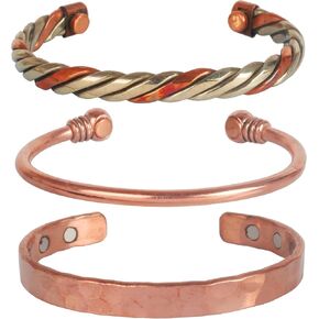 سوار النحاس Touchstone النمط التبتي. تم تشكيلها يدويًا بسوار مجوهرات نحاسي صلب وعالي القياس للنساء والرجال. مجموعة من التصاميم المختلفة in Kuwait