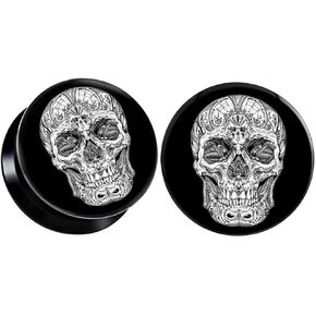 (Made From Acrylic) Flesh tunnel Screw On Gauge Ear Piercing available size 2g (6mm) to 1" (30mm)