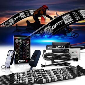 OPT7 10pc Aura Snowmobile Underglow LED Lighting Kit | Multi-Color Accent Neon Strips w/Switch (Double Row)