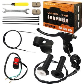 Mini Bike Brake Clutch Lever and Mini Bike Throttle Assembly Kit for Coleman CC100X CT100U Baja Doodlebug DB30 Motovox MBX11 MBX10 Monster Moto Predator 79 100cc 97cc Parts 22mm 7/8 Handlebars