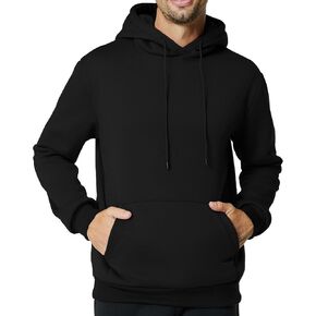 Mens Hooded Sweatshirt Casual Long Sleeve Fleece Hoodies Drawstring Workout Pullover with Kanga Pocket in Saudi Arabia