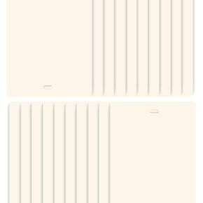 DALIX PVC Vertical Replacement Slats Curved Smooth Ivory 94.5 x 3.5 (20-Pack)