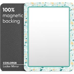 Locker Mirror Magnetic for School and Office, with 100% and Strong Magnetic Mirror for Locker, Unique Locker Accessories, Magnetic Locker Mirror with Colorful Design, 1 Pack