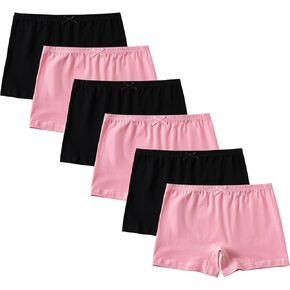 Girls Cotton Full Coverage Boyshort Panties Little Big Kids Soft Solid Underwear 3 Years - 12 Years