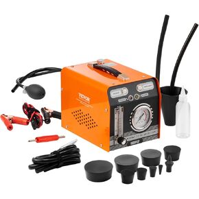 VEVOR Automotive Smoke Machine Leak Detector, EVAP Smoke Machine Leak Tester with Built-in Air Pump, Pressure Gauge & Flow Meter, Dual-Mode Diagnostic Leak Detector for Vacuum, Fuel, Pipeline Testing