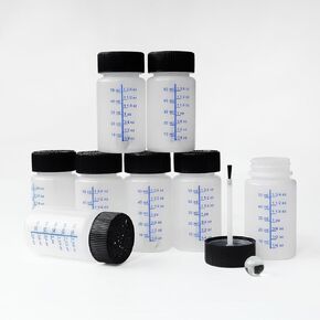 ATROPOS 8 Pack-60ml Empty Paint Touch Up Bottles with Paint Mixing Balls 2 oz Fluid Capacity Leftover Paint Container for Car Scratches Repair