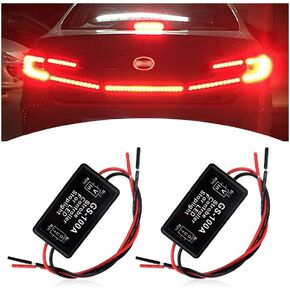 2PCS LED Strobe Brake Light Flasher Module with Wiring Harness,6V-30V Strobe Light Controller for Brake Tail Lights,Universal Car Accessories for Most Cars Trucks Motorcycles