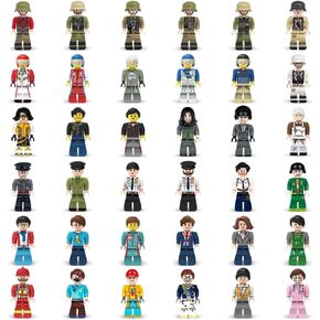 Mini Figure Toy, 36 PCS Action Figure, Minifigures Stuffer, Minifigures Building Bricks Mini People with Accessories, Boys Girls Gift for Christmas Stockings, Birthday