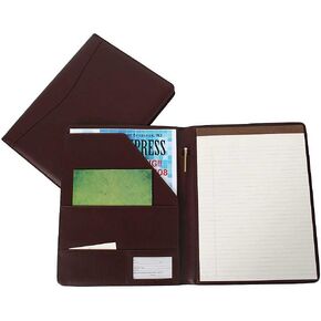Royce Leather Genuine Leather Padfolio Burgundy