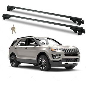 Rockland Universal Roof Rack Cross Bars,150 LBS Capacity, Adjustable Aluminum Cargo Carrier for SUV/Car, Easy Installation, Weather-Resistant, Fits Most Side Rails for Luggage, Bikes, and Gears