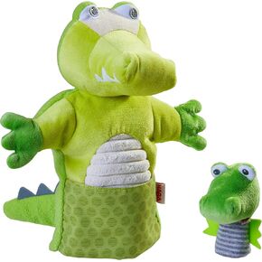 HABA - Crocodile and Baby Puppet - 305754 - Suitable for Ages 18 Months