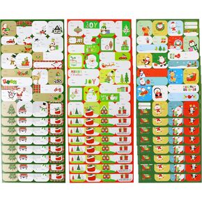 Iconikal 600-Count Christmas Gift Tags with Assorted Printed Designs for Boxes, Bags, Stocking Stuffers, Party Favors, and More