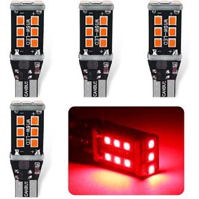 Pack-4 Car T15 LED Decoding Reversing Light, 2835-15SMD 1:1 Plug and Play IP67 Waterproof Bulb, Intelligent IC Drive Fast Heat Dissipation Energy Saving Bulb, Universal for Most Cars (White)