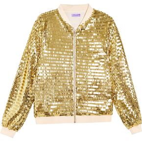 YIYI Mens Jacket Bomber Sequin Sparkly Varsity Unique Glitter Jacket Male Party Shiny Outwear Coat Birthday Holiday Clothes