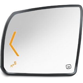 Passenger Side Mirror Replacement for 2008-2017 Toyota Sequoia, 2007-2020 Toyota Tundra Mirror Glass - Right Tow Mirrors Power Heated with Turn Signal, Blind Spot Detection, and 7-Pin Plug