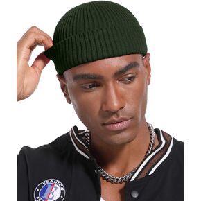 Swag Short Fisherman Beanie for Men Women, Wool Knit Cuff Soft Trawler Beanie Watch Hat, Winter Warm Hats Skull Cap