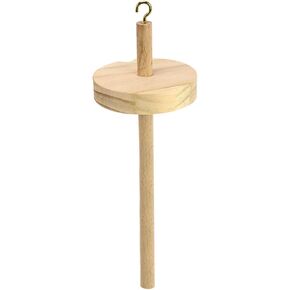 ZHU YU CHUN 1 PC Hand Twister Hand Wooden Spinning Wheel Sewing Wooden Yarn Spinner for Crocheting Top Whorl Spinning Wheel for Wool Yarn Making Hand Carved Spindles Tool Gift for Beginners