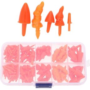 Fake Carrots Nose Snowman DIY Prop, Snowman Fake Nose Decors Christmas Craft DIY Plastic Toy for Christmas Winter Snowman Making Supplies 160pcs Safety