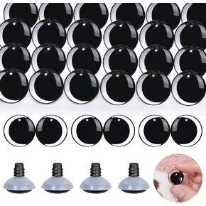 MUCUNNIA 50PCS 18mm عيون سلامة القمر للكروشيه مع غسالات عيون سلامة واضحة لAmigurumi 3D القمر عيون الكروشيه عيون الدمية للحيوانات دمية دب لعبة الكروشيه