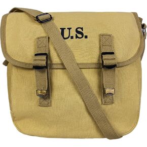 SUNRISING WW2 US M1936 Haversack Musette Field Bag WWII Vintage Tactical Satchel Bags Military Crossbody Canvas Messenger Bag