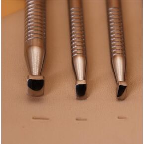 Leather Stamps Smooth Angle Beveler Stamping Tool Beveling Set 3pcs Undercut Beveler Stamps 304 Stainless Steel Carving DIY LeatherCrafts Kit