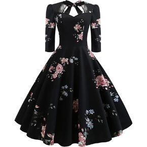 Women Vintage 50s Retro Dress Off-Shoulder Collect Waist Sold Color Swing Velvet Dress Elegant Gown Party Dress