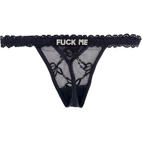 Personalized Thong With Special Word Funny Custom Underwear Thong Low Rise Sexy G-String for Women