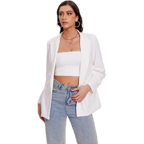 Beautiful Nomad Women's Cotton Linen Blazer Long Sleeve Fall Fashion Casual Work Office Jackets