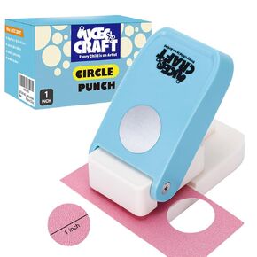 UCEC 2.5 Inch Circle Punch for Paper Crafts Large Paper Circle Cutter Hole Punch Single Craft Hole Punch Shapes for Kids Adults Circle Punch Handheld Portable Hole Punch Tool