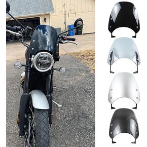 Motorcycle Accessories Windshield Windscreen Front Fairing Wind Deflectors fit for Triu-mph Bonneville Scrambler 1200 XE/XC/BE 2019-2022 (Black Smoke)