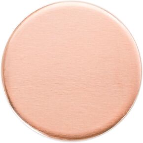 MICAIKEM 1.25" Copper Blanks 3mm Thick Round Ball Markers Coin Tags Finished Supper Thick for Engraving and Metal Stamping. Pack of 10