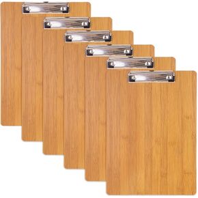 مجموعة ألواح خشبية مكونة من 6 قطع، لوحة كتابة Sice مقاس 8.5 × 11، 9 × 12.5 بوصة 4.5 مم لوح ألياف عالي الكثافة قوي وقوي، مشبك منخفض للمكتب، المدرسة، مستلزمات الفصول الدراسية، المستشفى، السفر in Kuwait