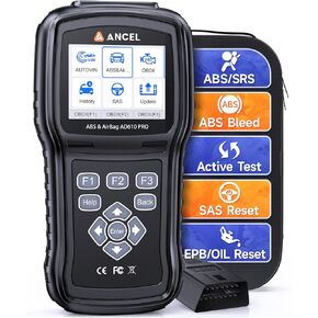 ANCEL AD610 PRO ABS SRS OBD2 Scanner, ABS Bleeding Scanner, Car Code Reader Bi-Directional Diagnostic Tools with SAS, Airbag, ABS, Oil Light, EPB Reset