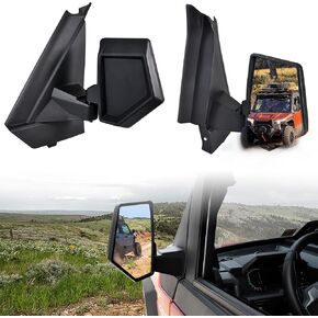 UTV Side Mirrors for Polaris XPEDITION XP/ADV 2024+, Left Right Adjustable Folding Rearview Mirrors Kit w/A-pillar Mounts for Polaris XPEDITION XP/XP 5/ADV/ADV 5 2024+, Replace #2884491